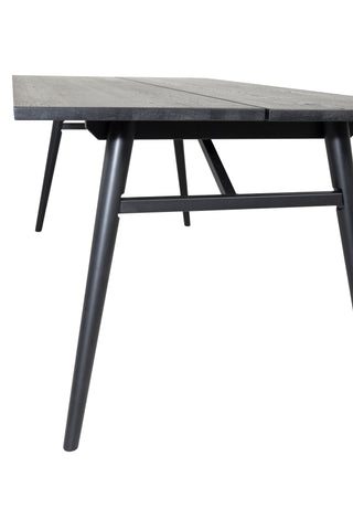 Elegant förlängningsbord Svart Borstad - 190*95