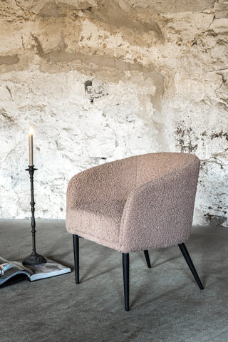 Fluffig enkelsoffa - Svart / Brun Teddy
