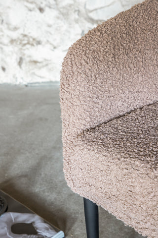 Fluffig enkelsoffa - Svart / Brun Teddy