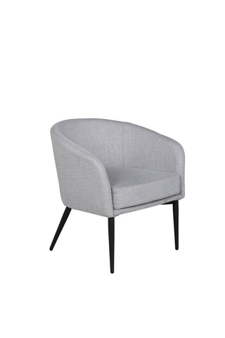 Fluffig enkelsoffa - svart / grått tyg