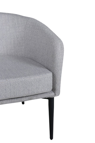 Fluffig enkelsoffa - svart / grått tyg