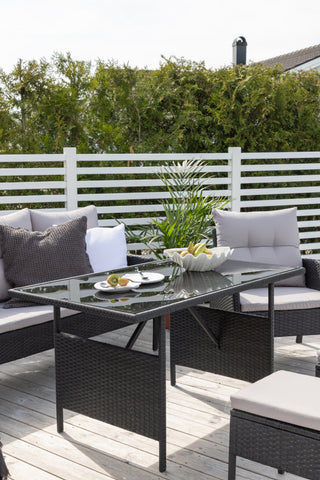 Venture Home Knock soffset - Black Wicker - Grå kudde