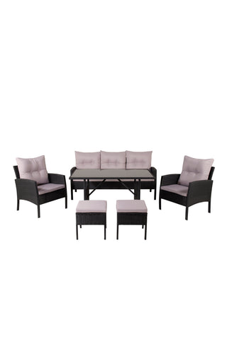Venture Home Knock soffset - Black Wicker - Grå kudde