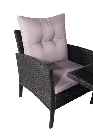 Venture Home Knock soffset - Black Wicker - Grå kudde