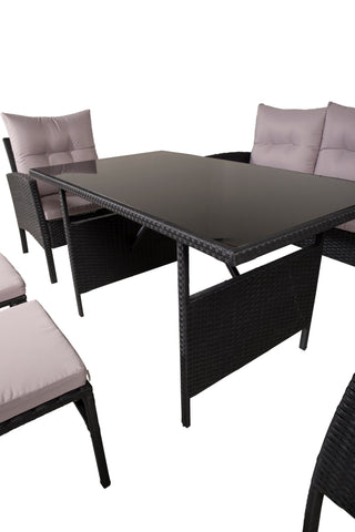 Venture Home Knock soffset - Black Wicker - Grå kudde