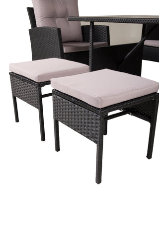 Venture Home Knock soffset - Black Wicker - Grå kudde