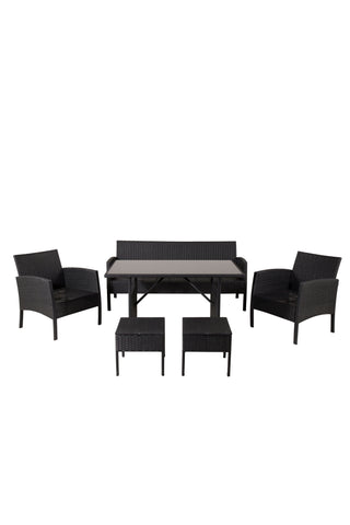 Venture Home Knock soffset - Black Wicker - Grå kudde