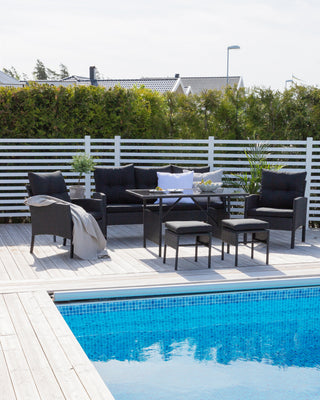 Venture Home Knock soffset - Svart Wicer - Svart kudde
