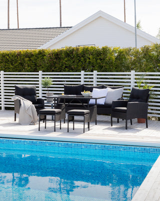 Venture Home Knock soffset - Svart Wicer - Svart kudde