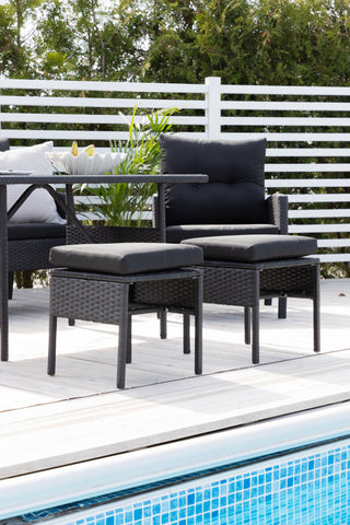 Venture Home Knock soffset - Svart Wicer - Svart kudde