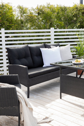 Venture Home Knock soffset - Svart Wicer - Svart kudde