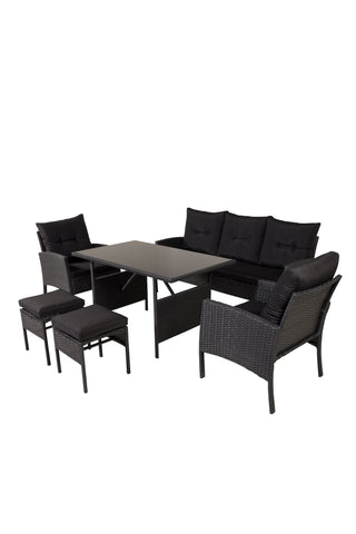 Venture Home Knock soffset - Svart Wicer - Svart kudde