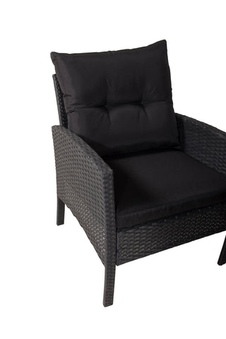Venture Home Knock soffset - Svart Wicer - Svart kudde