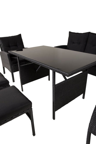 Venture Home Knock soffset - Svart Wicer - Svart kudde