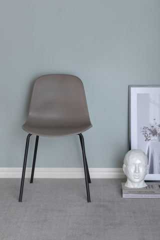 Arctic Dining Chair 2-pack - Svarta Ben - Khaki Plast