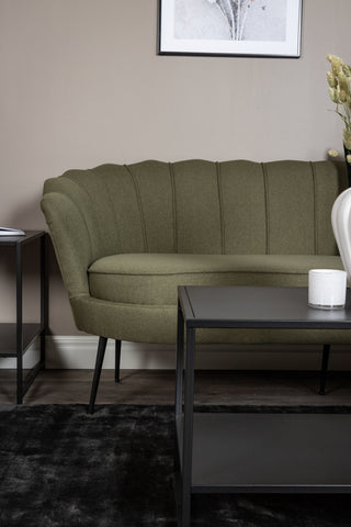 Calais Soffa 3-sits - Dusty Green Tyg - Svarta ben