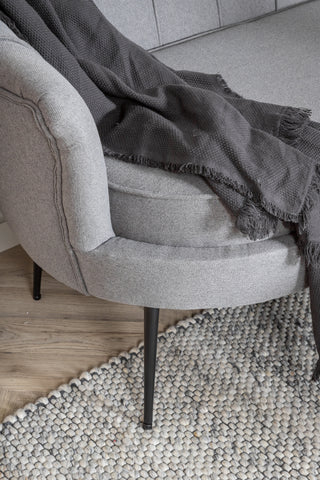 Calais Soffa 3-sits -Grå Tyg - Svarta ben