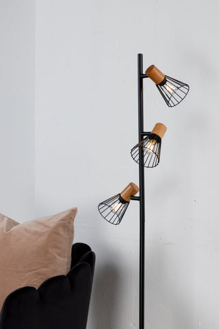 Atticus Golvlampa L240*W200*H1385 Svart