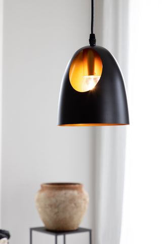Elda Pendellampa D160*H170 Svart / Koppar