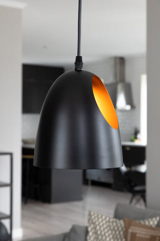 Elda Pendellampa D160*H170 Svart / Koppar