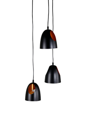 Elda Pendellampa D400*H1440 Svart / Koppar
