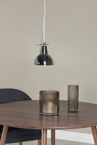 Sirius Pendel klarglas med svart metall D250*H400