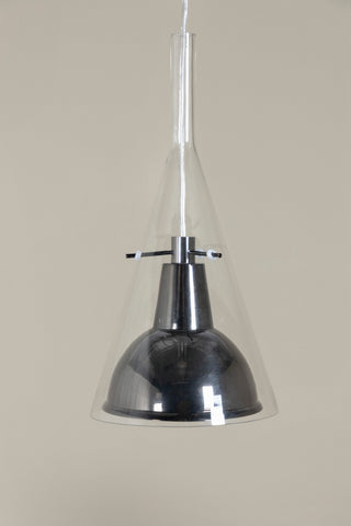 Sirius Pendel klarglas med svart metall D250*H400