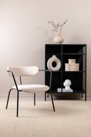 Duffy Enkelsoffa - Svart / Beige sammet