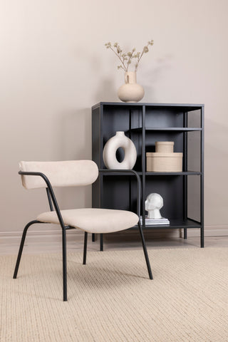 Duffy Enkelsoffa - Svart / Beige sammet