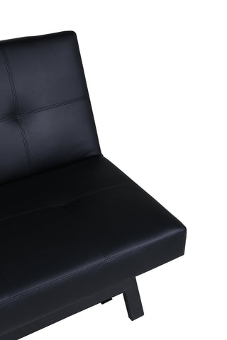 Bodil Bäddsoffa - Svart / Svart PU
