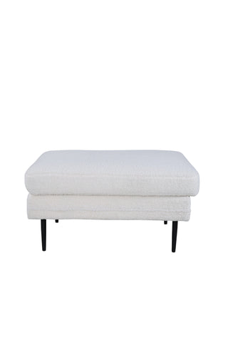 Boom Ottoman - Svart/vit Teddy