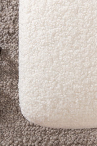 Boom Ottoman - Svart/vit Teddy
