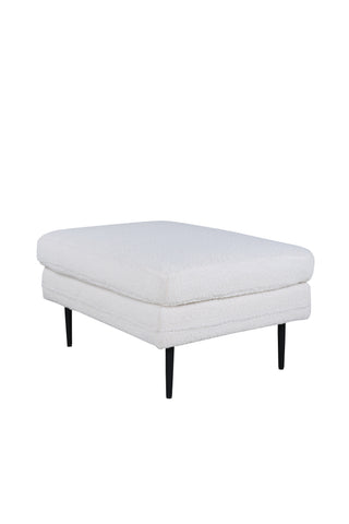 Boom Ottoman - Svart/vit Teddy