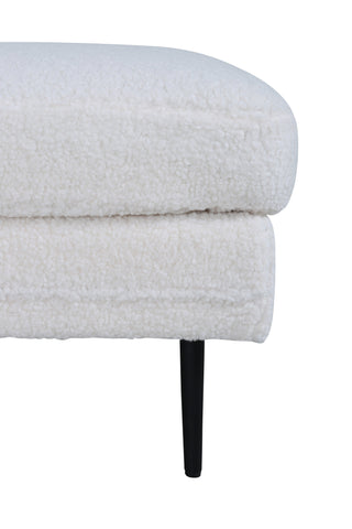 Boom Ottoman - Svart/vit Teddy