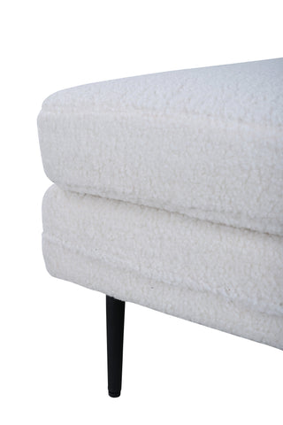 Boom Ottoman - Svart/vit Teddy
