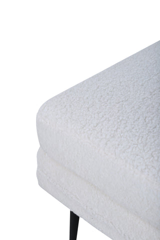 Boom Ottoman - Svart/vit Teddy
