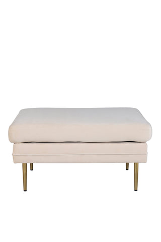 Boom Ottoman - Mässing / Beige sammet