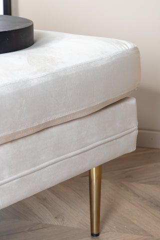 Boom Ottoman - Mässing / Beige sammet