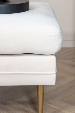 Boom Ottoman - Mässing / Beige sammet