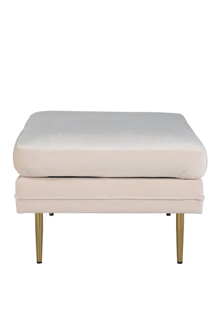 Boom Ottoman - Mässing / Beige sammet