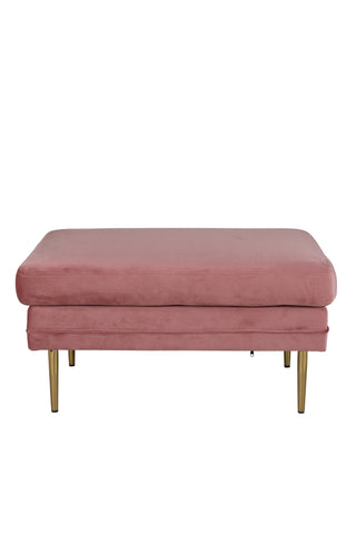 Boom Ottoman - Mässing / Rosa sammet