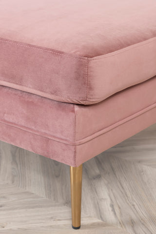 Boom Ottoman - Mässing / Rosa sammet