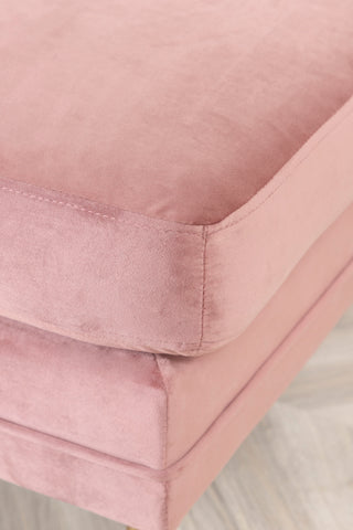 Boom Ottoman - Mässing / Rosa sammet