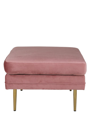 Boom Ottoman - Mässing / Rosa sammet