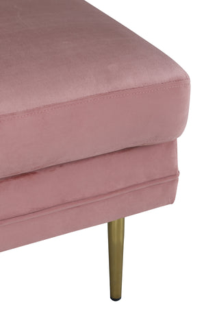 Boom Ottoman - Mässing / Rosa sammet