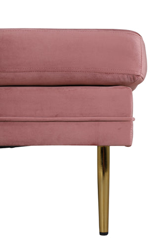 Boom Ottoman - Mässing / Rosa sammet