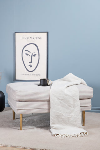 Boom Ottoman - Mässing / Beige Manchester
