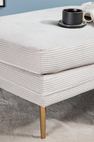 Boom Ottoman - Mässing / Beige Manchester