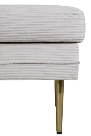 Boom Ottoman - Mässing / Beige Manchester