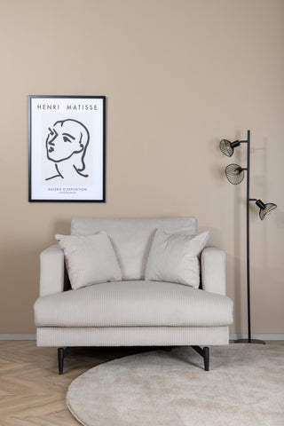 Sofia Enkelsoffa - Svart / Beige Manchester